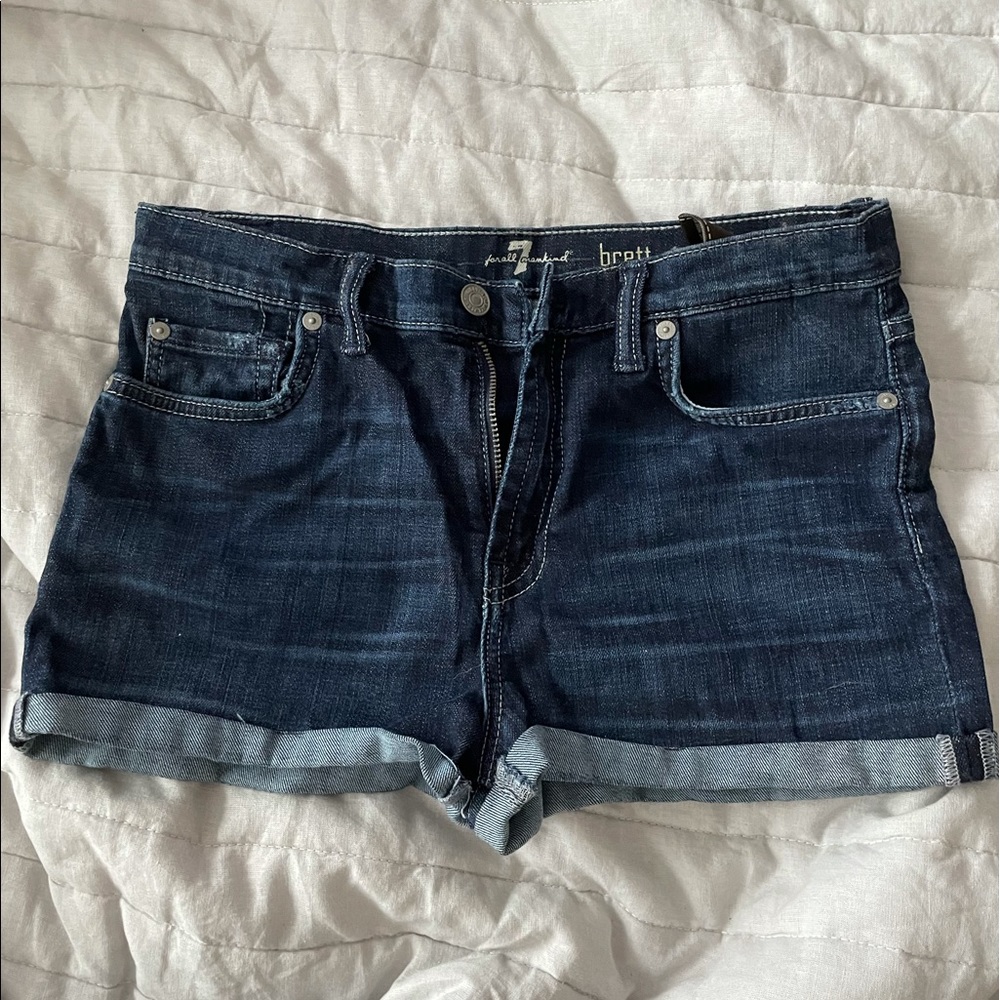 New Auth Seven jeans denim shorts sz 16 girls